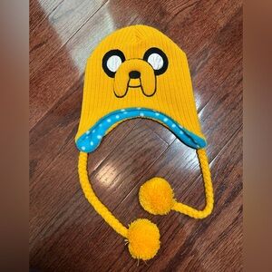 Adventure Time Jake the Dog hat with braided ties